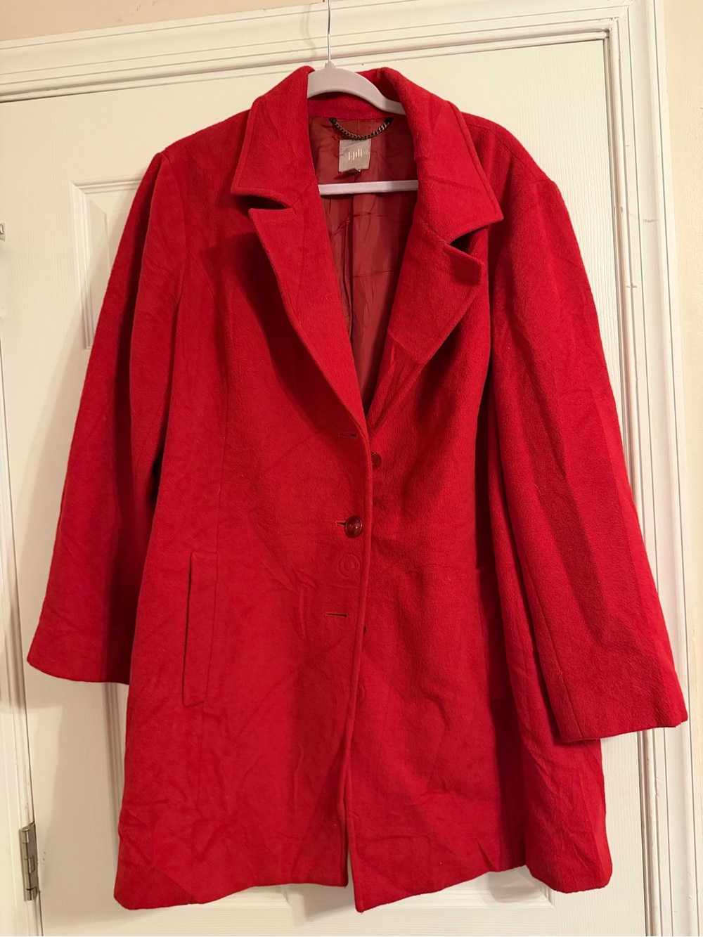 J. Jill Vibrant Red Peacoat Jacket